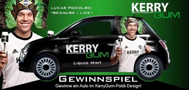 Bild: KerryGum startet mit Lukas Podolski Fußball-Gewinnspiel auf Facebook