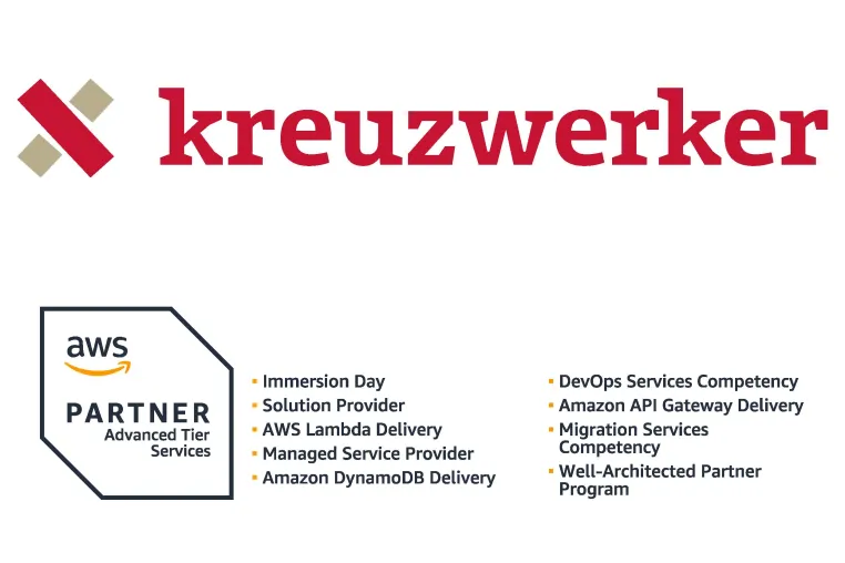 kreuzwerker ist jetzt AWS Migration Competency und 3x Service Delivery Partner Bild: kreuzwerker ist jetzt AWS Migration Competency und 3x Service Delivery Partner