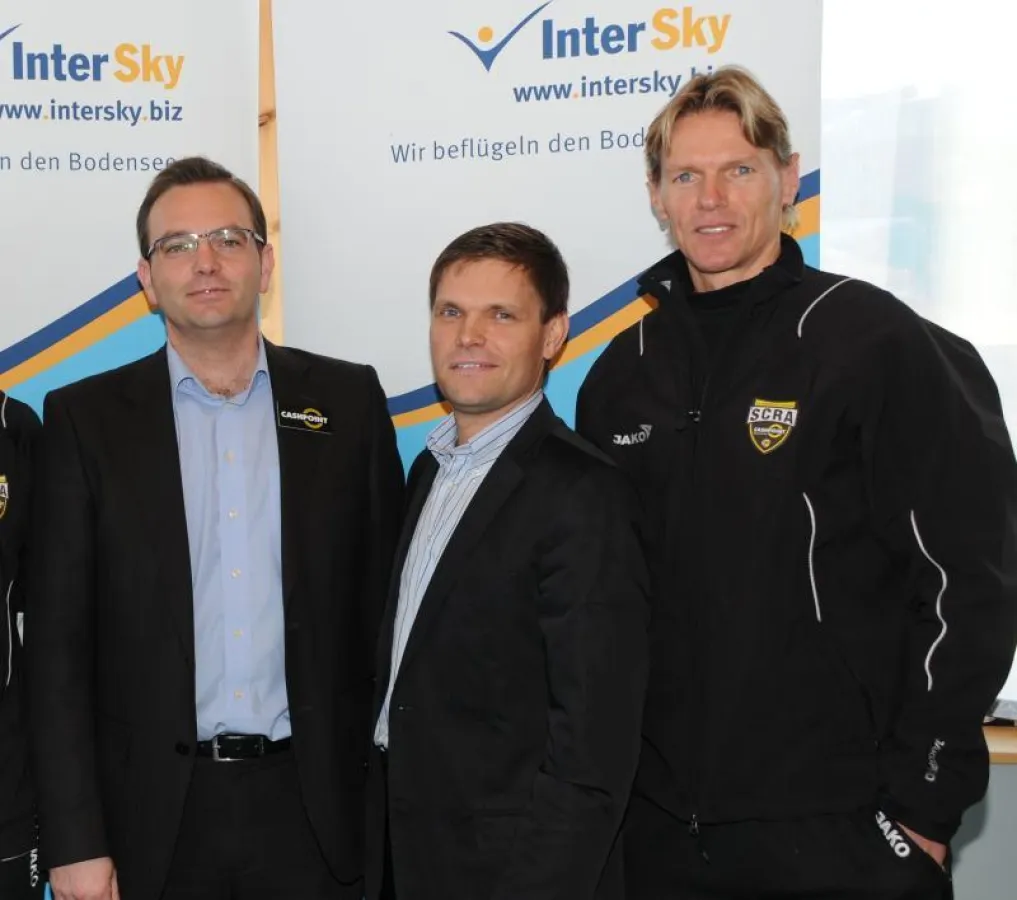 Jürgen Egle, Claus Bernatzik und Urs Schönenberger freuen sich auf eine gute Zusammenarbeit.  (Copyright: Intersky)