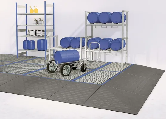 Bild: Bodenelemente aus Kunststoff zum Schutz größerer Flächen