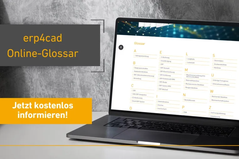 Bild: erp4cad bietet Online-Glossar für den Maschinenbau - kompakt, praxisnah und speziell für den Mittelstand
