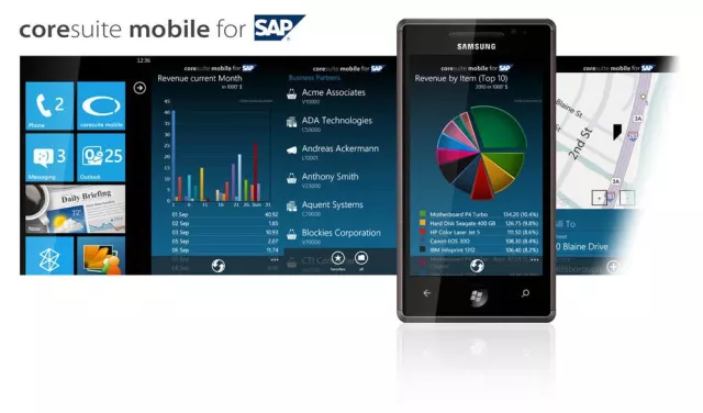 Bild: coresystems Business App für Windows Phone 7