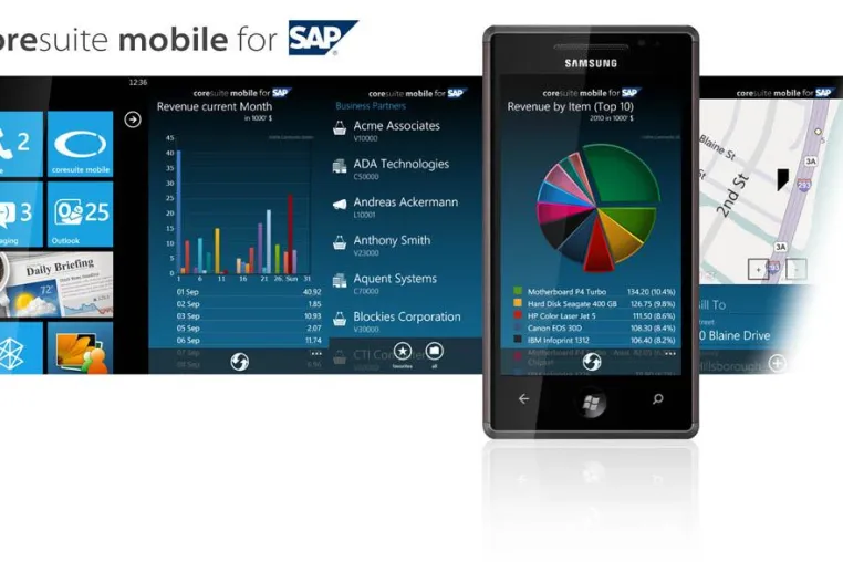 coresystems Business App für Windows Phone 7 Bild: coresystems Business App für Windows Phone 7