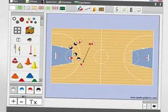 Bild: Unterrichtsvorbereitung mit Zeichensoftware speziell für Sportlehrer