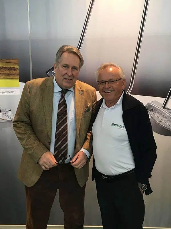 Der Präsident des Deutschen Golf Verbands e.V. (DGV) Claus Kobold mit Wiestaw Kramski am KRAMSKI PUT