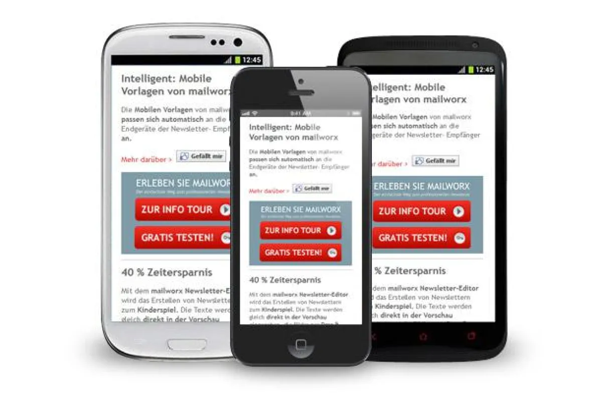 Die neuen mobilen Vorlagen von mailworx