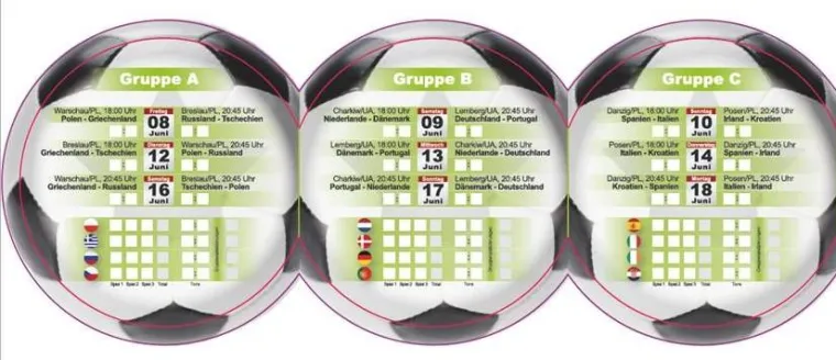 Bild: Von Fußballfans für Fußballfans: EM-Spielplaner 2012