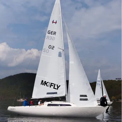 Bild: Team Christian Blum Team 3. Sieger Landesmeisterschaft H-Boot 2026 mit MK FLY