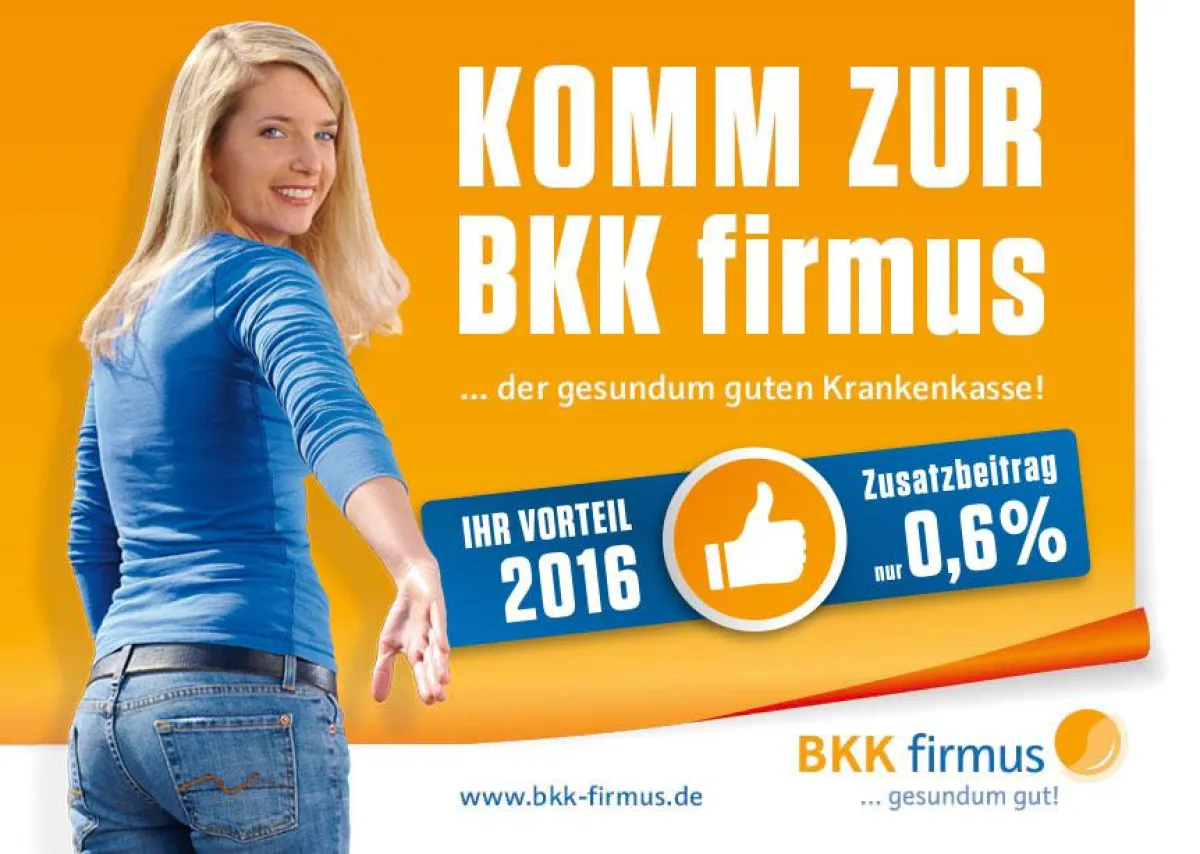 Jetzt zur BKK firmus wechseln und Beiträge sparen!