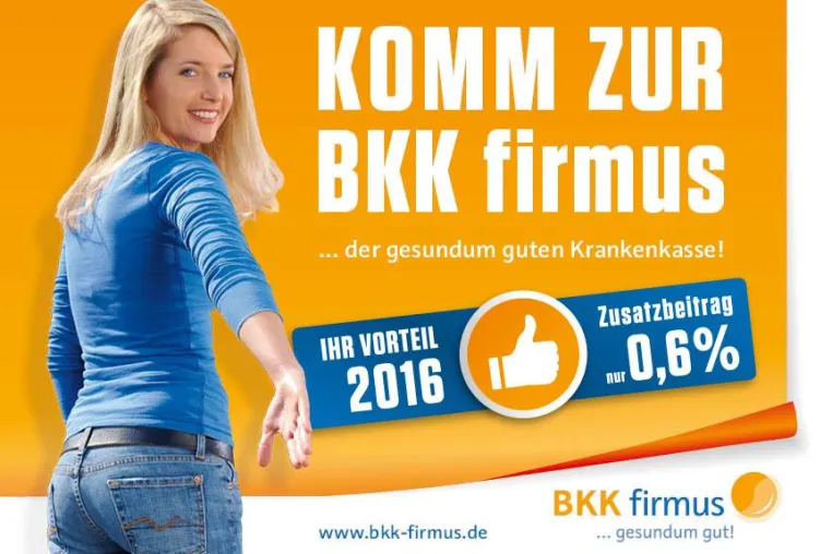 Bild: BKK firmus: Zusatzag 2016 nur 0,6 %