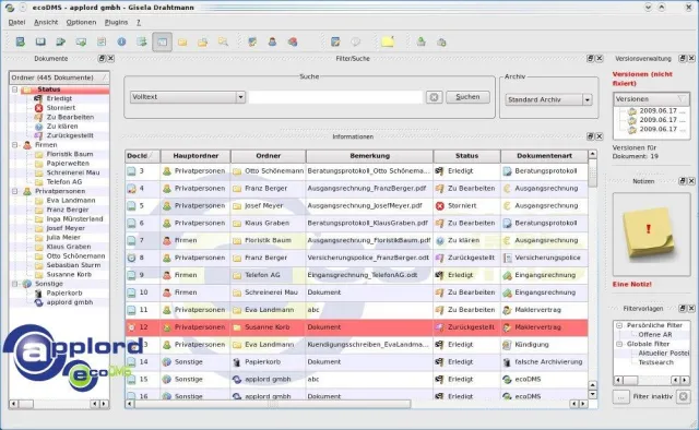 Bild: Suchen war gestern - Die applord gmbh präsentiert ein intuitives Dokumenten Management System