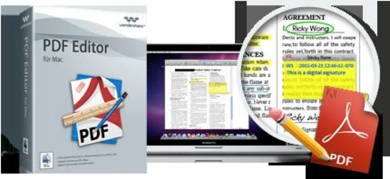 Wondershare PDF Editor für Mac – das perfekte Werkzeug, um PDF Dokumente am Mac zu bearbeiten Bild: Wondershare PDF Editor für Mac – das perfekte Werkzeug, um PDF Dokumente am Mac zu bearbeiten