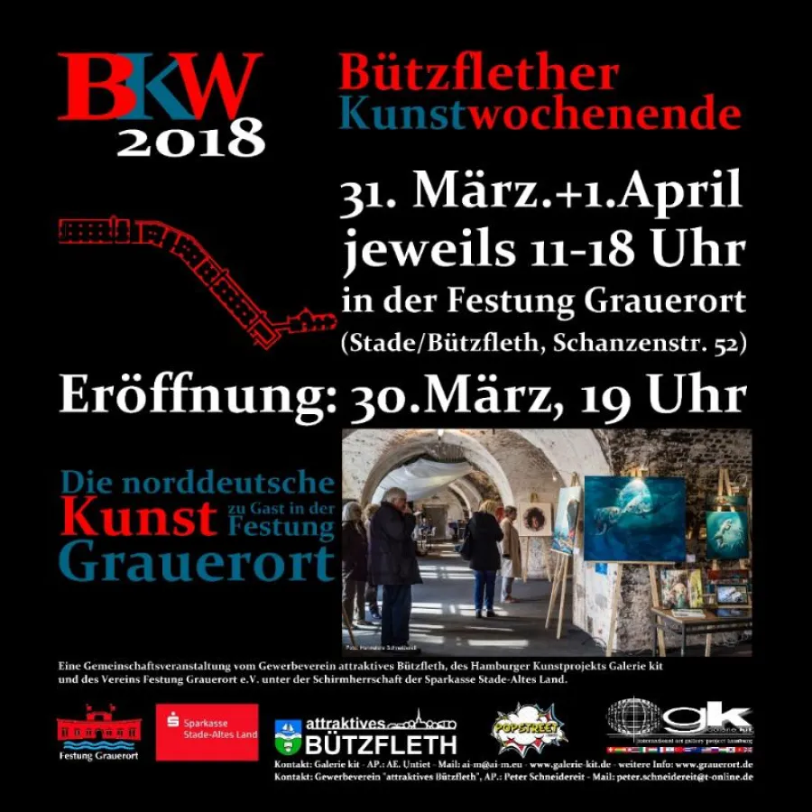 Bützflether Kunstwochenende 2018 - Die norddeutsche Kunst zu Gast in der Festung Grauerort