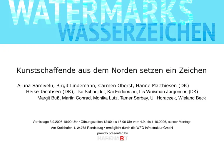Bild: „WATERMARKS – WASSERZEICHEN“ bringt zeitgenössische dänisch-deutsche Kunst nach Rendsburg
