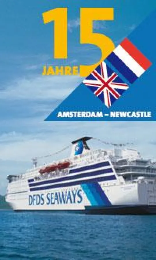 Seit 15 Jahren verkehren die Schiffe von DFDS Seaways (hier die aktuelle m.s. KING OF SCANDINAVIA) auf der Route von Amsterdam (IJmuiden) nach Newcastle.