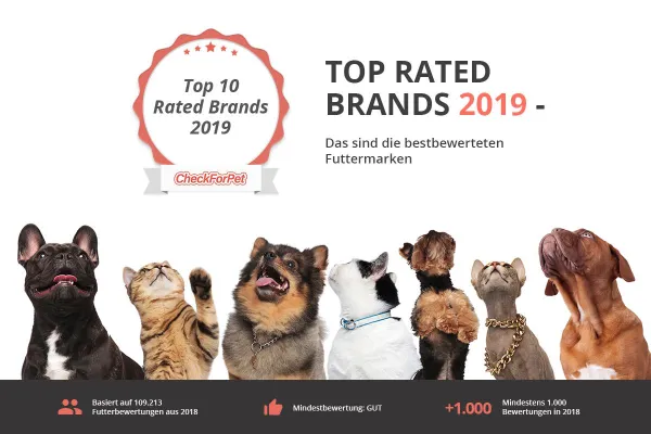 Bild: Top Rated Brands 2019 - Das neue Gütesiegel für die bestbewerteten Futtermarken