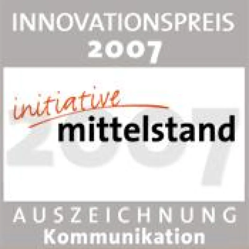 `OLfolders PE` – Auszeichnung und Innovationspreis 2007 der `Initiative Mittelstand` in der Kategorie `Kommunikation` im Unternehmensnetzwerk.