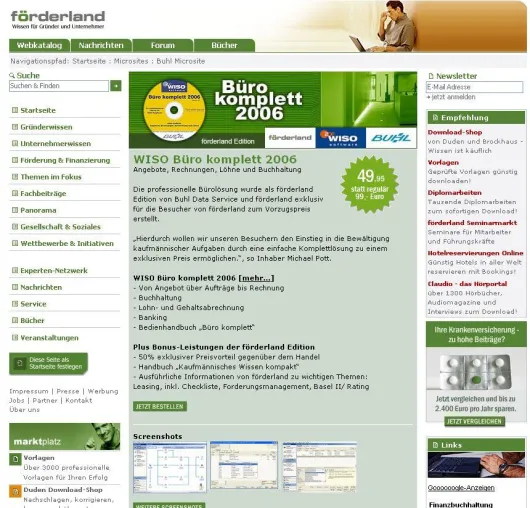 Bild: "WISO Büro komplett 2006 - förderland Edition" – die professionelle Bürolösung