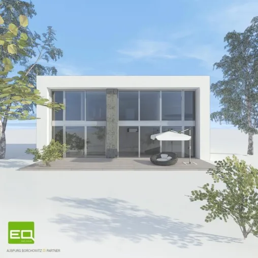 Bild: Niedrigenergiehäuser in moderner Architektur