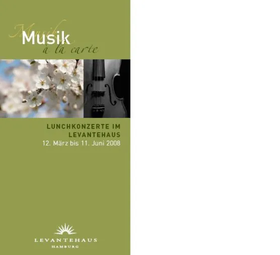 Lunchkonzerte „Musik à la carte“ – Die neue Reihe im Levantehaus Hamburg Bild: Lunchkonzerte „Musik à la carte“ – Die neue Reihe im Levantehaus Hamburg