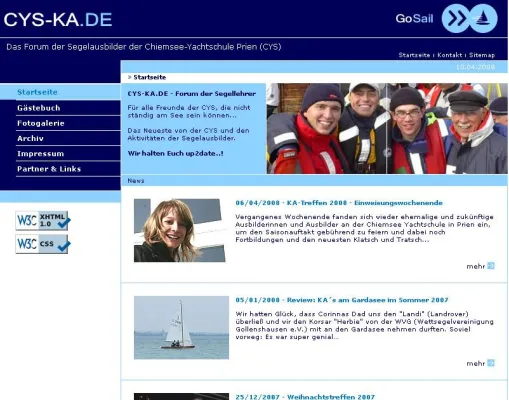 Bild: CYS-KA.DE - 	Das Forum der Segelausbilder der Chiemsee-Yachtschule Prien baut Seiten weiter aus