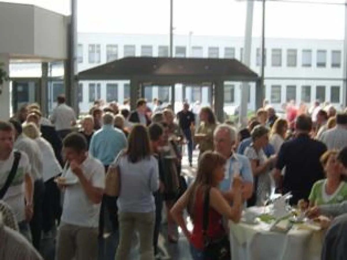 Pause bei einer Fortbildungsveranstaltung von ZELLER POROTON im Innovations-Park in Karlstien