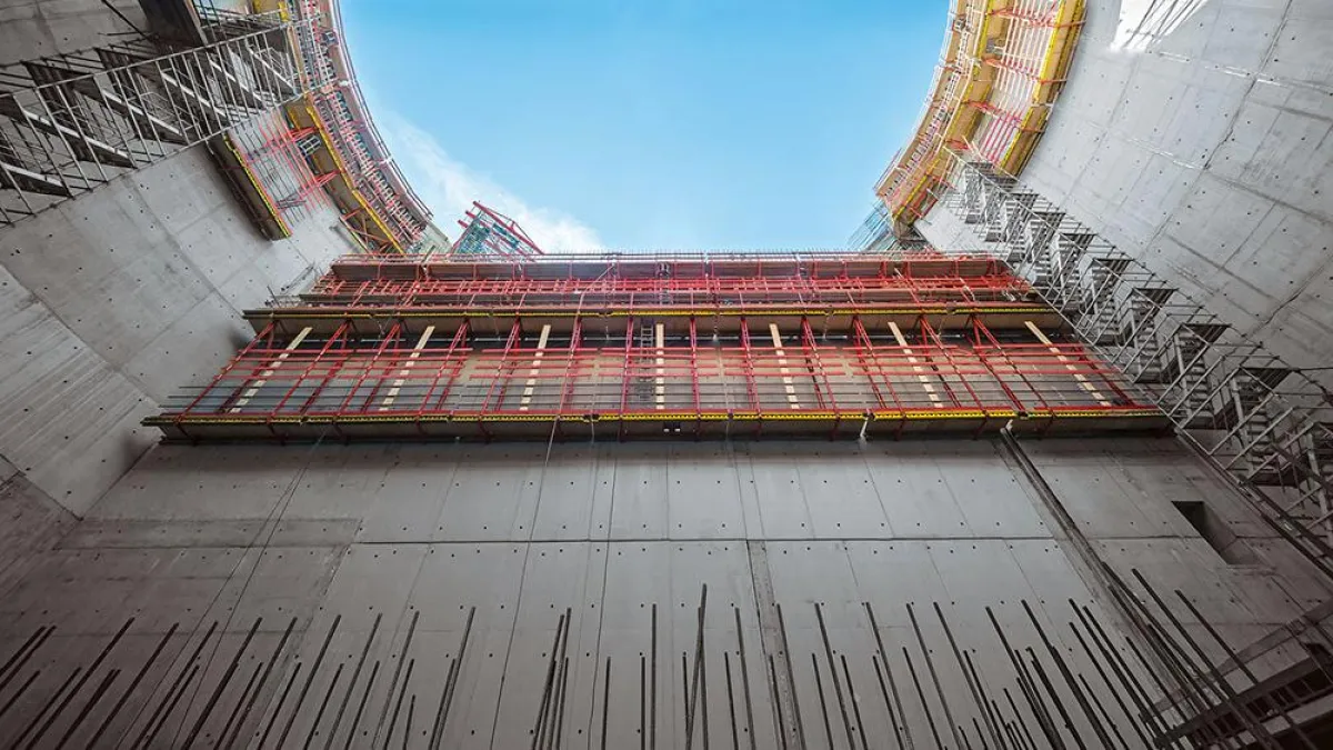 Die Schalungs- und Gerüstlösung von PERI unterstützt den Baufortschritt des Emscher-Pumpwerks