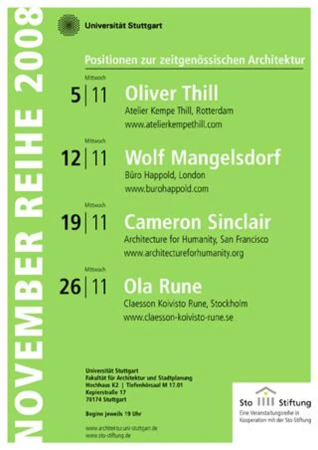 Das Programm der Novemberreihe 2008