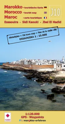 Bild: Marokko Reiseführer Landkarte: J10: Essaouira • Sidi Kaouki • Jbel El Hadid + Altstadtplan Essaouira