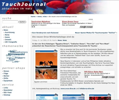 Bild: Aufgetaucht - TauchJournal.de, das neue Onlinemagazin für Taucher
