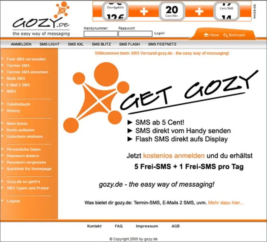 www.gozy.de – macht SMS, MMS und vieles mehr einfacher und günstiger