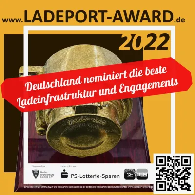 Bild: LADEPORT AWARD 2022 - Nutzerpreis für Engagements zum Aufbau von Ladeinfrastruktur startet