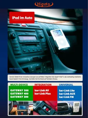 Bild: Dension \"iPod im Auto\" Produktkatalog als PDF verfügbar