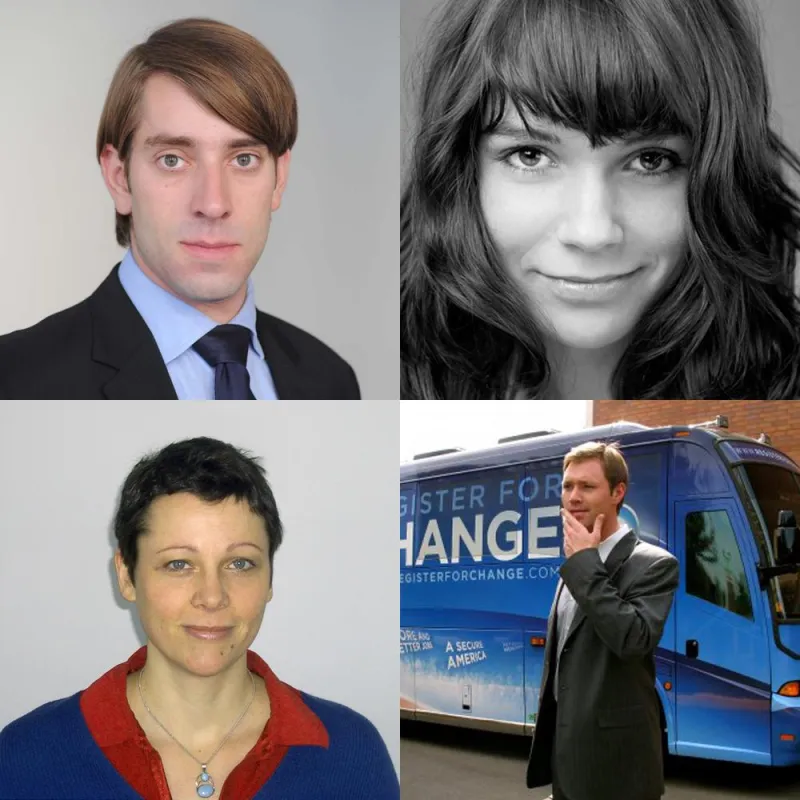 v.l.n.r. im Uhrzeigersinn: Daniel Erk, Denise Pölchen, Julius van der Laar, Katharina Körting