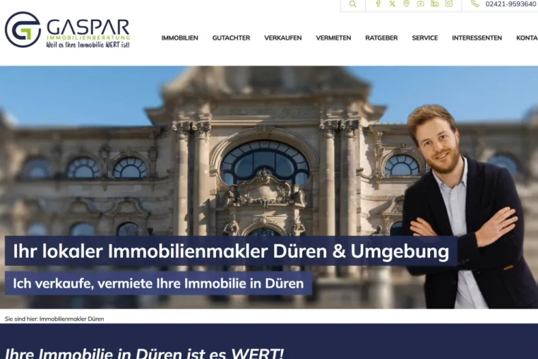 Bild: Ihr erfahrener Immobilienmakler in Düren und die Region: Gaspar Immobilienberatung
