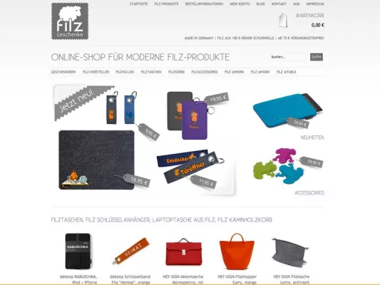 Bild: Filz-Geschenke.de erweitert das Sortiment um weitere Filz-Produkte