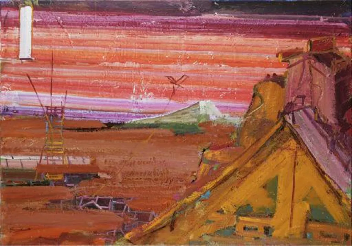 Nach Hokusai I, 2012, Acryl auf Leinwand, © Galerie Rothamel