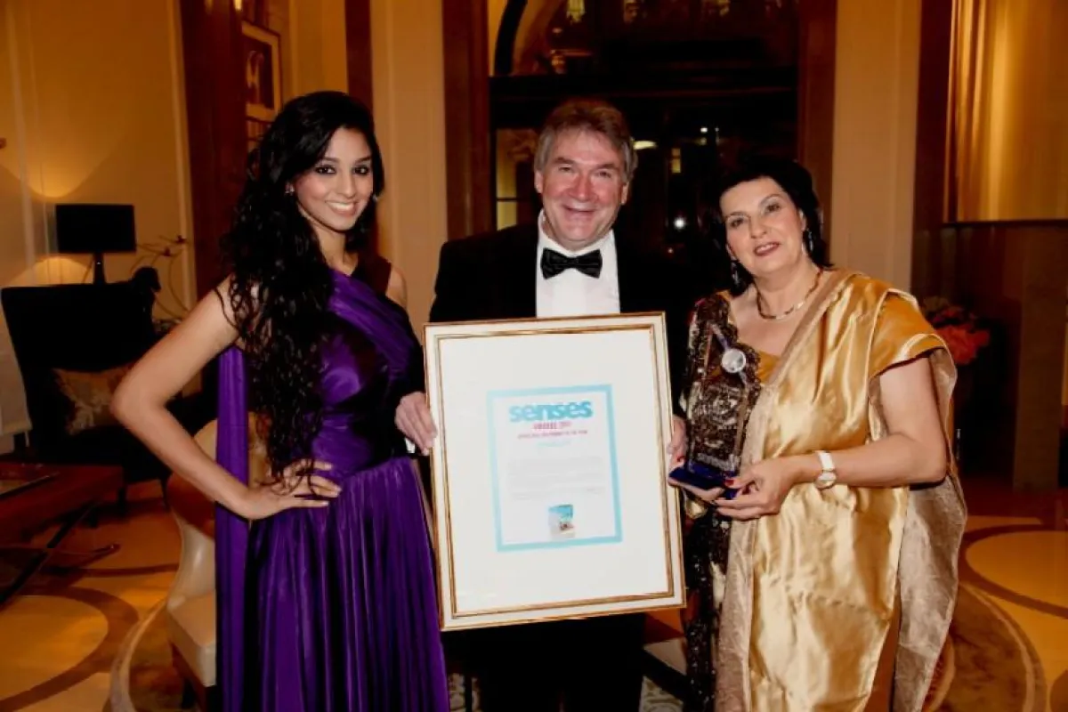 MISS India Michelle Almeide, Ernst & Maria Vetsch, Begründer der Marke GOLDBAD bei  der Verleihung des SENSES Awards