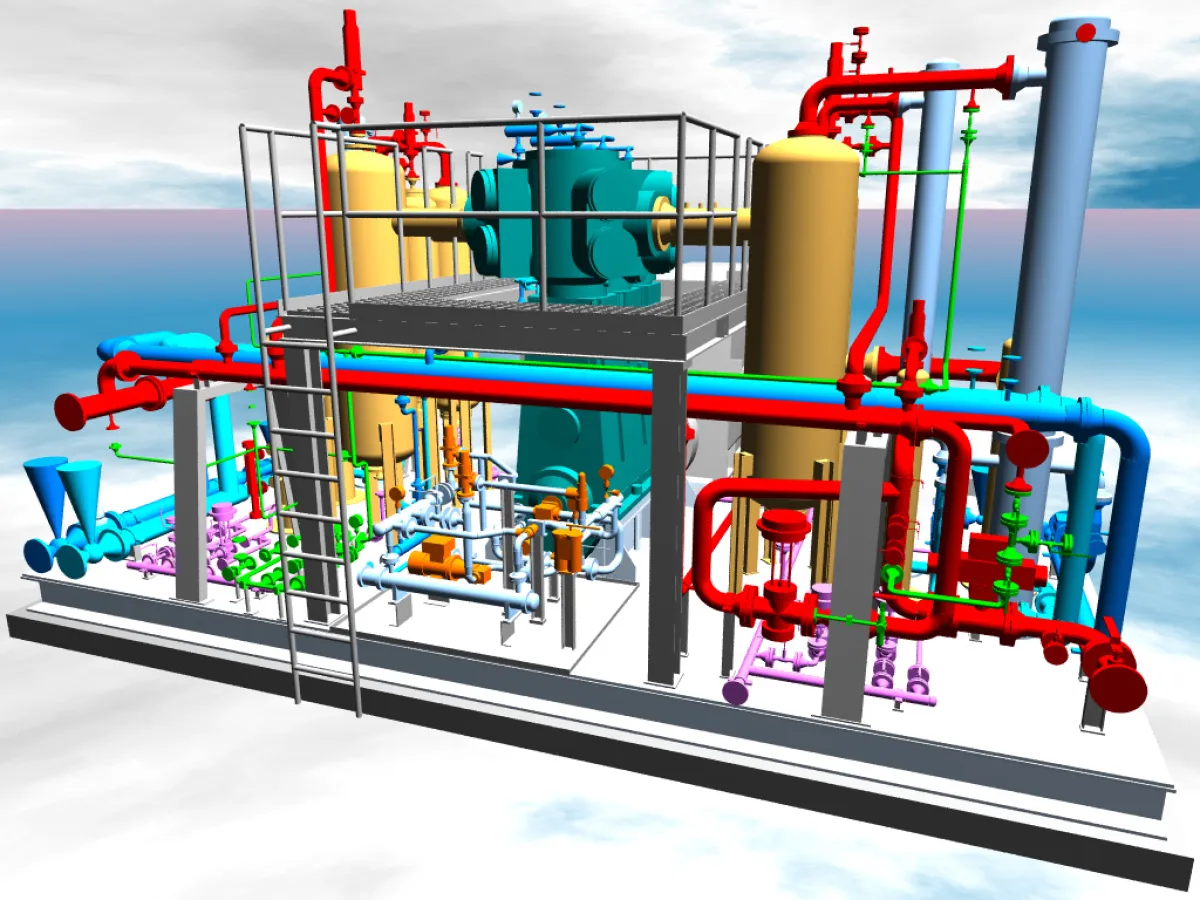 VRML Visualisierung eines Luftverdichters von Neuman & Esser