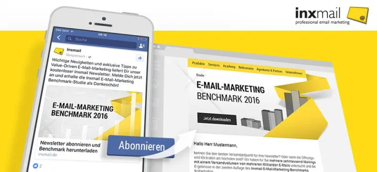 Bild: Inxmail verknüpft Facebook Lead Ads mit E-Mail-Marketing