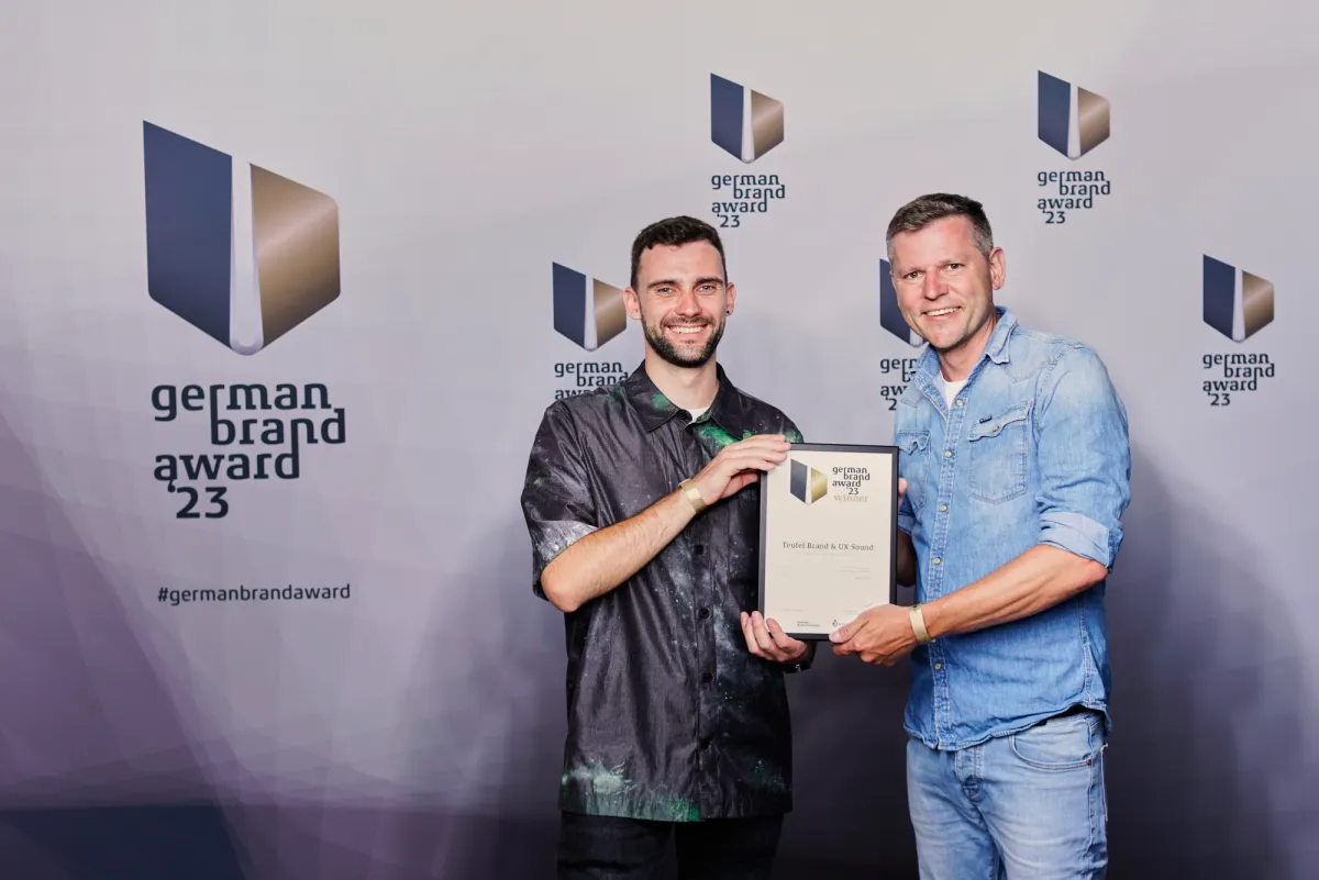Audity GmbH erhält German Brand Award 2023 für herausragende Sound-Projekte: Teufel und Allgäu GmbH  (© Rat für Formgebung Service GmbH)