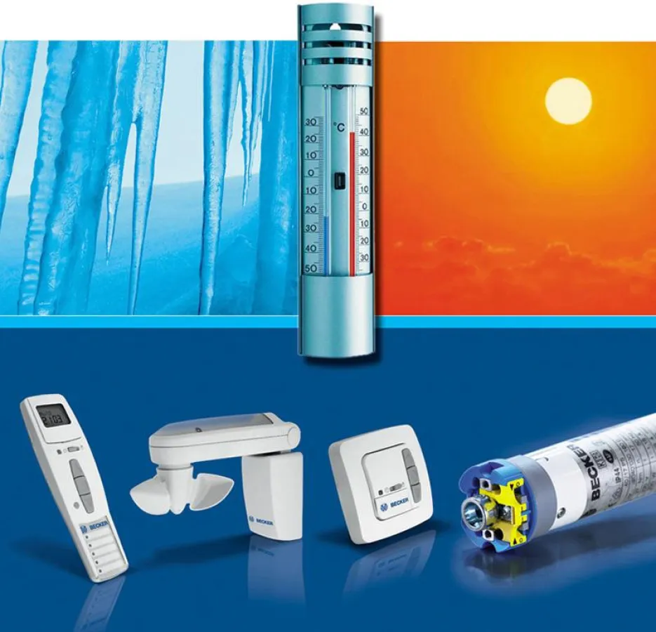 Energie sparen im Zeichen des Klimawandels: Rollläden automatisieren mit Becker-Antrieben spart Heizenergie im Winter und Kühlenergie im Sommer.