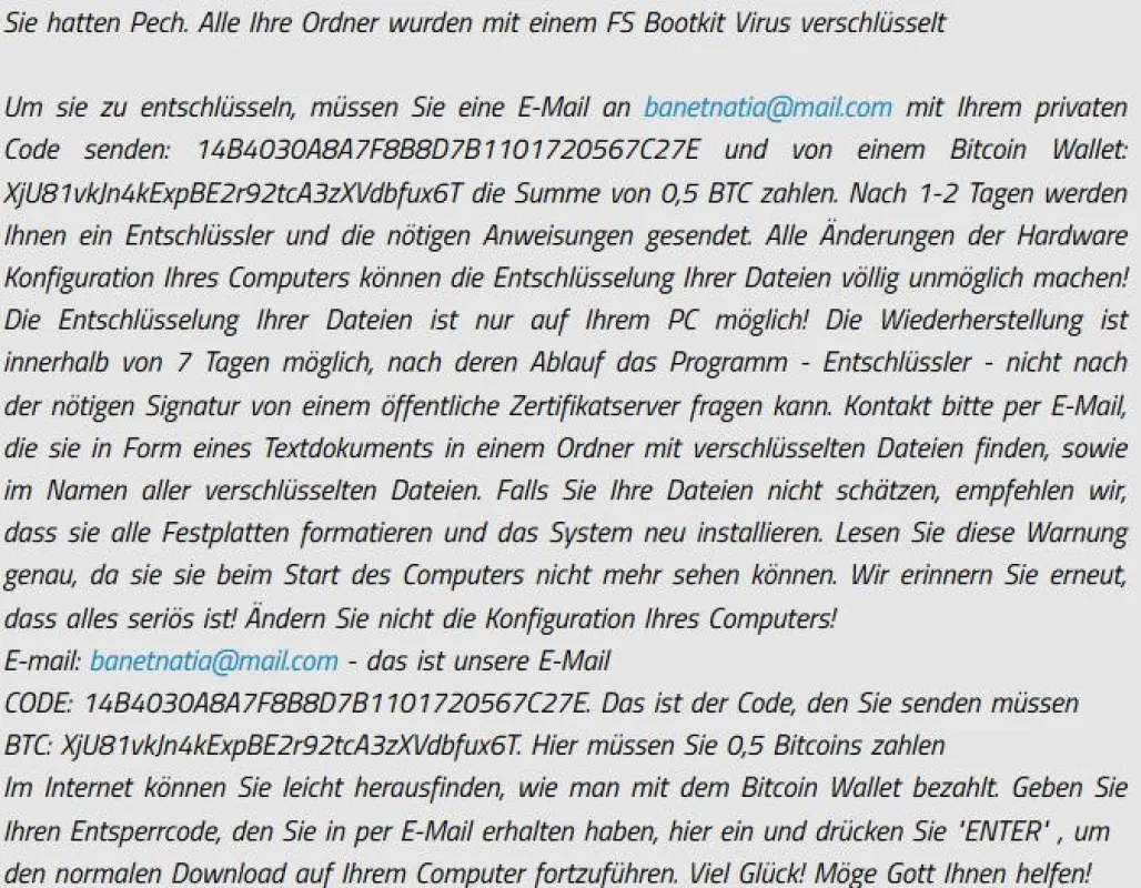 Satana Ransomware