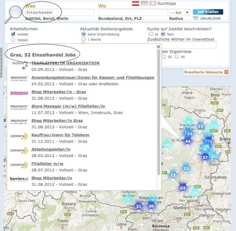 JOBkralle Hompage verbessert den Service mit neuer Kartenansicht Bild: JOBkralle Hompage verbessert den Service mit neuer Kartenansicht