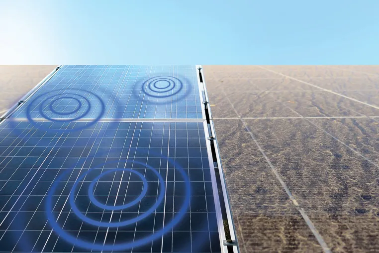 Bild: Intersolar Europe 2025: Fraunhofer IDMT zeigt neuartigen Ansatz zur akustischen Reinigung großer Photovoltaikflächen