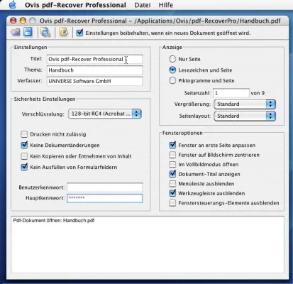 Bild: Passwort-Geschützte PDF Dokumente entschlüsseln und neu einrichten