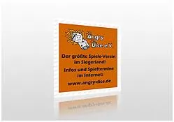 Bild: Werbeagentur mediatwister aus Siegen gestaltete Werbeplane für den Angry Dice e.V.