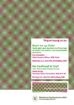Bild: Beam me up, Dieter- Ringvorlesung im Fachbereich Medien an der Rheinischen Fachhochschule Köln am 24. Mai 2011