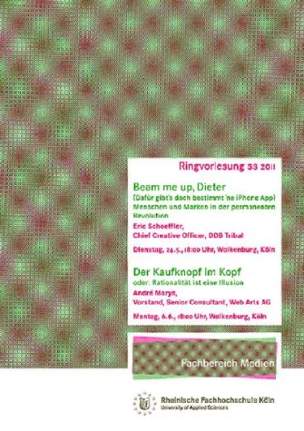 Bild: Beam me up, Dieter- Ringvorlesung im Fachbereich Medien an der Rheinischen Fachhochschule Köln am 24. Mai 2011