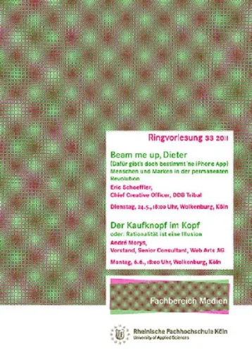 Beam me up, Dieter- Ringvorlesung im Fachbereich Medien an der Rheinischen Fachhochschule Köln am 24. Mai 2011 Bild: Beam me up, Dieter- Ringvorlesung im Fachbereich Medien an der Rheinischen Fachhochschule Köln am 24. Mai 2011